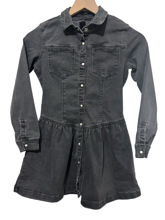 OshKosh B'gosh Other - OshKosh B’gosh Girls Black Denim Shirt Dress Size 8/8A Snap Front Long Sleeve